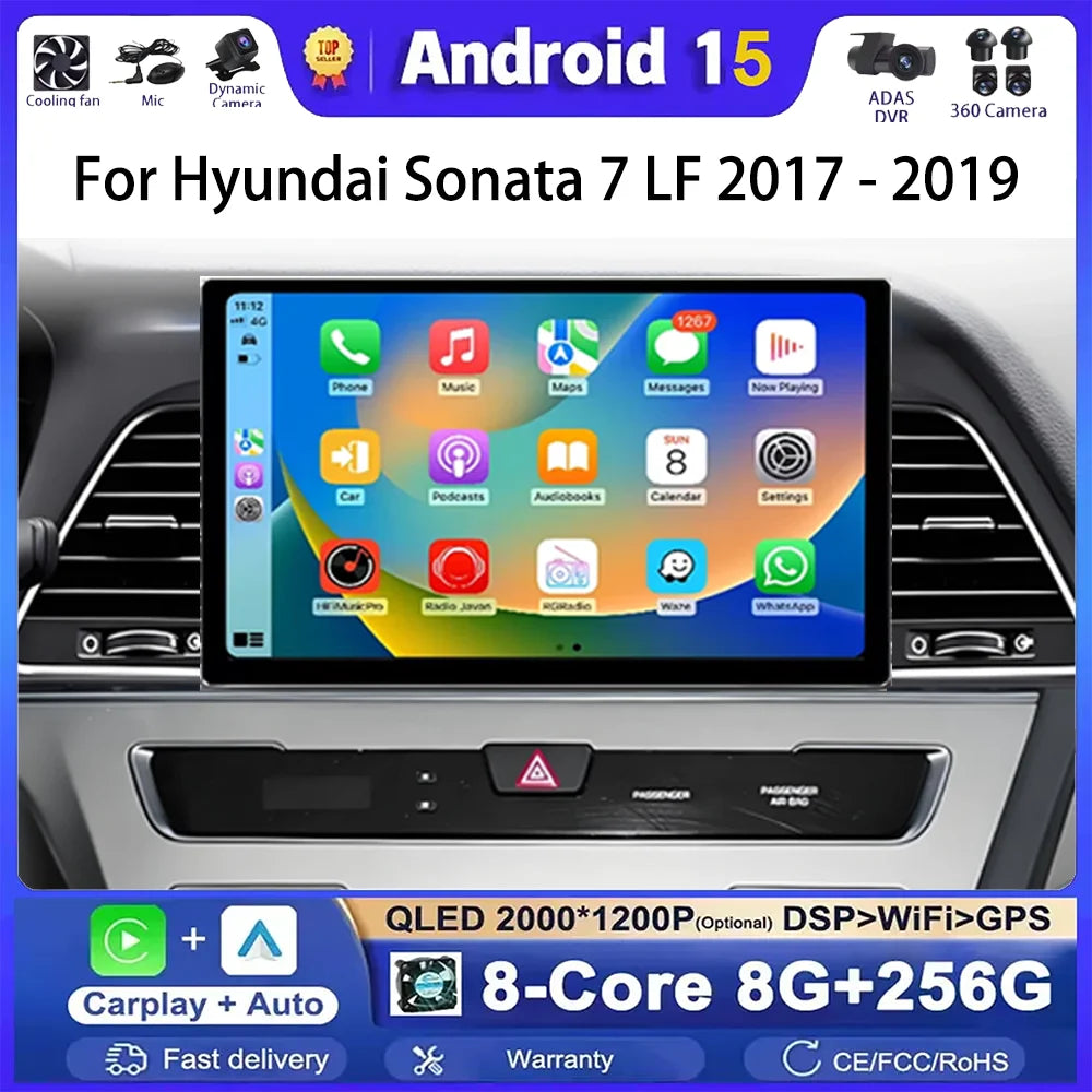 13.1 inch Android 15 For Hyundai Sonata 7 LF 2017 - 2019 Car Multimedia Player Radio GPS N | AUTOKITSHOP