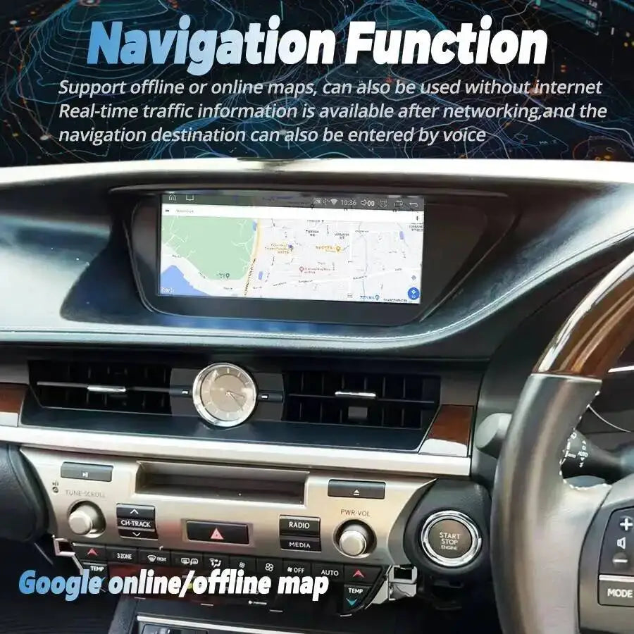 10.25'' RHD Car Radio Android 15 Stereo GPS Navigation Multimedia Player Carplay For LEXUS | AUTOKITSHOP