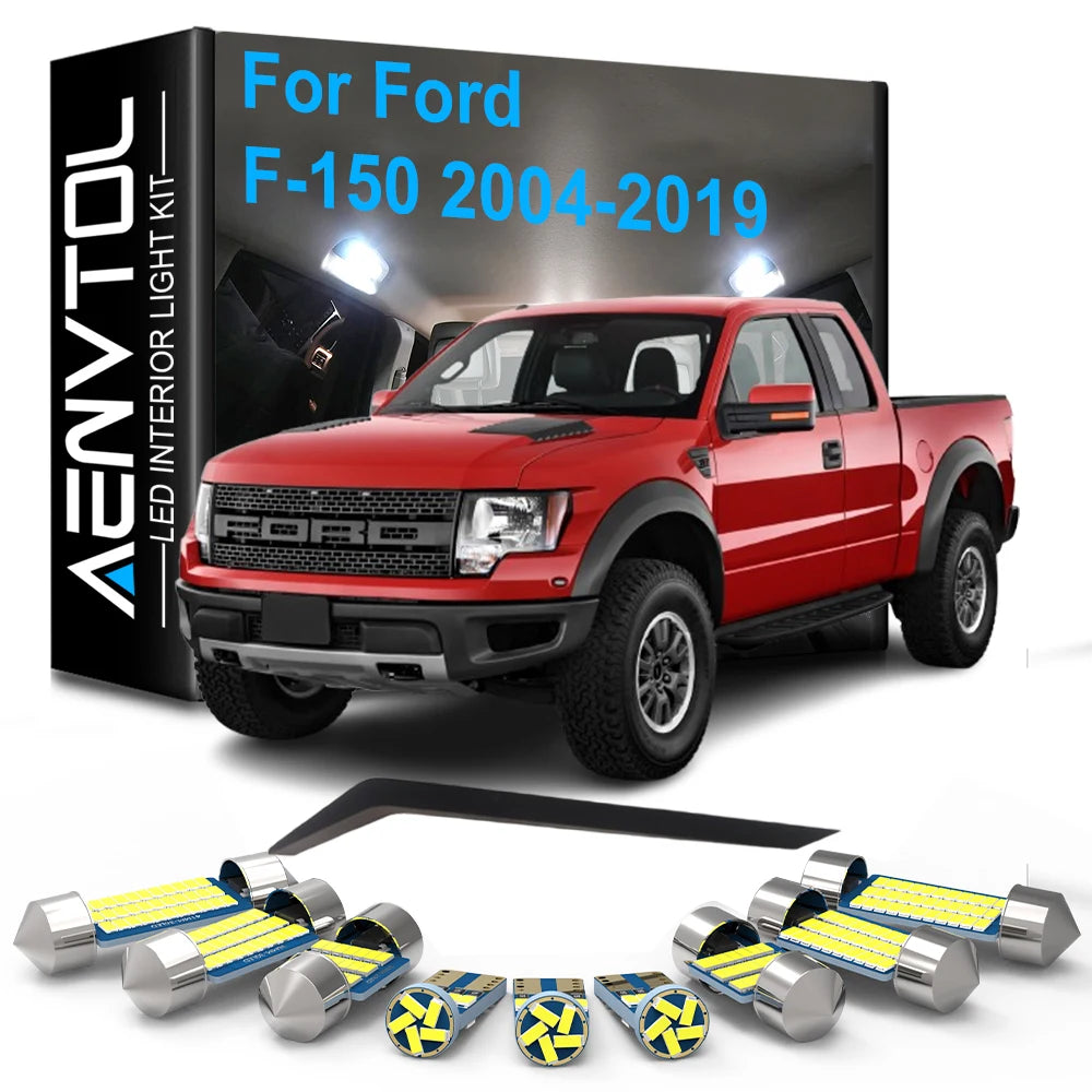 12-Piece LED Interior Light Kit for Ford F-150 - Canbus Error-Free Bulbs | AUTOKITSHOP
