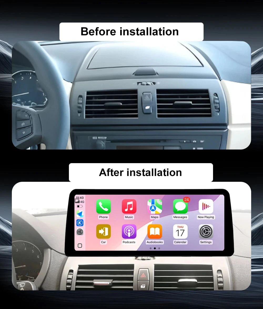 Android 16 For BMW X3 E83 2005-2011 without original screen GPS Carplay Car Radio Video Mu