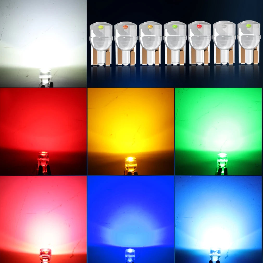 T10 W5W WY5W 168 501 2825 COB LED Car Wedge Bulbs Parking Lights Auto License Plate Lamps