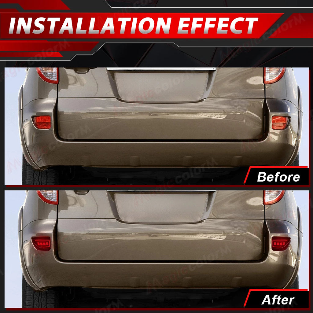 For Toyota RAV4 2005 2006 2007 2008 2009 2010 2011 2012 LED Rear Bumper Reflector Lights R | AUTOKITSHOP