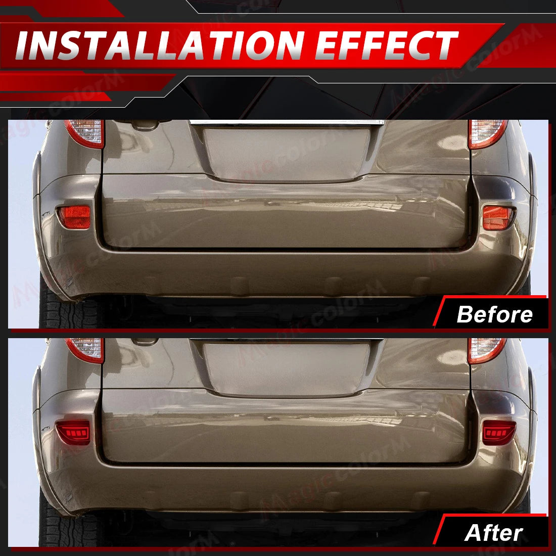 For Toyota RAV4 2005 2006 2007 2008 2009 2010 2011 2012 LED Rear Bumper Reflector Lights R | AUTOKITSHOP