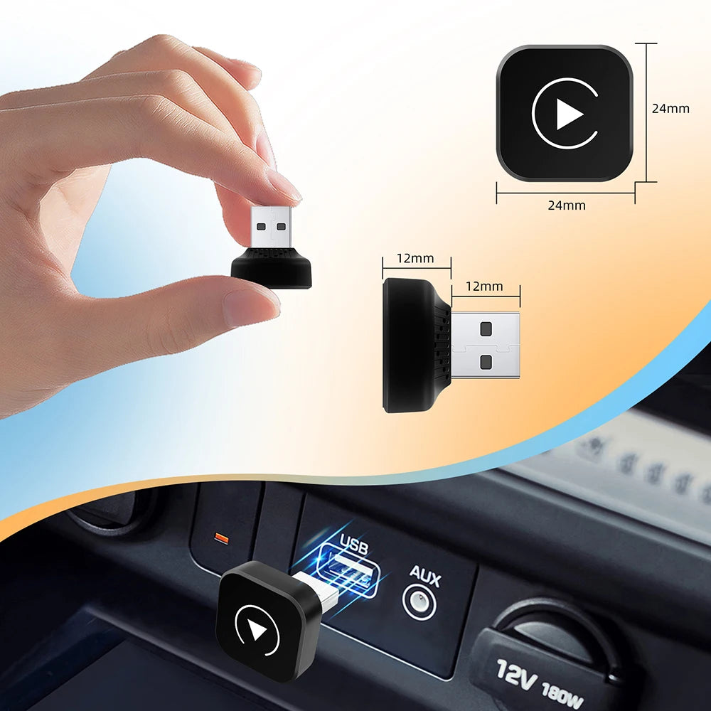 2 in 1 AI Box Mini Adapter Wired to Wireless Carplay&Android Auto Compatible with 99% of C | AUTOKITSHOP