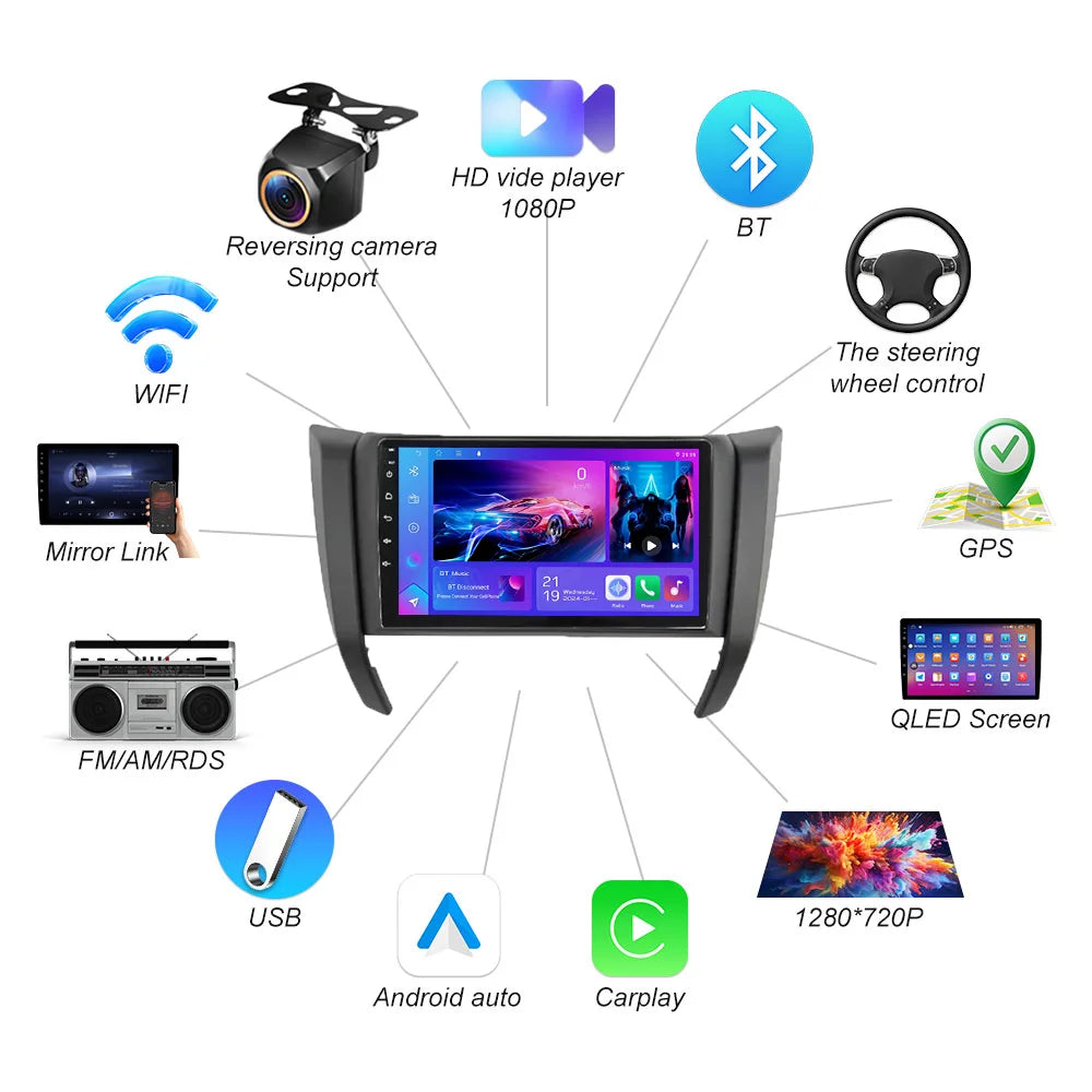 Android 16 For Nissan Navara Np300 D23 Iv 4 Frontier 2017-2021 Car Radio Carplay Multimedi | AUTOKITSHOP