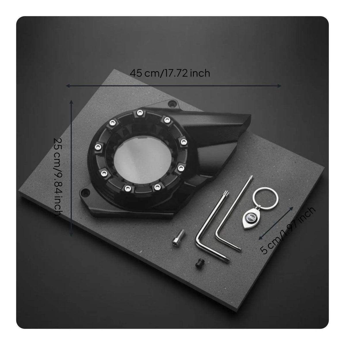 Transparent Drive System Cover Precise Fit Drive System Belt Protector - Automotive LED Light