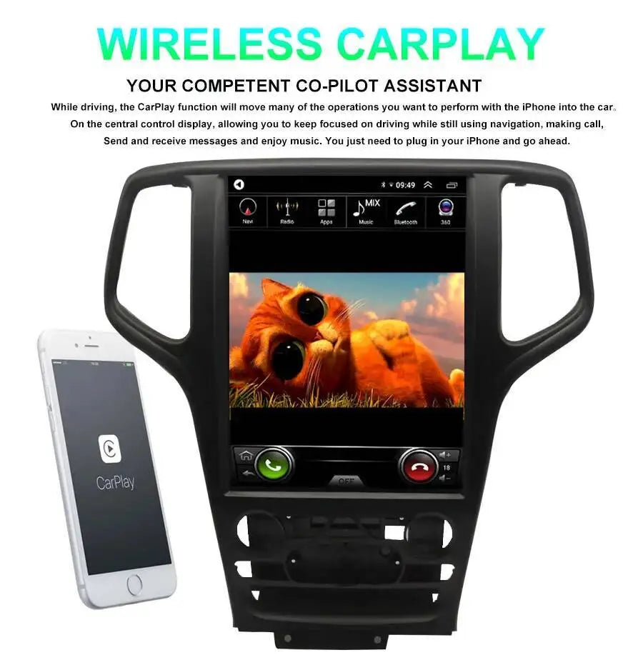 12.8" Android Auto Multimedia Video Player For Jeep Grand Cherokee 2013-2018 Car Radio GPS