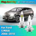 LED Headlight 180W 6000K CSP Turbo Car Lamp Plug and Play Lights For Ford S MAX 2006 2007