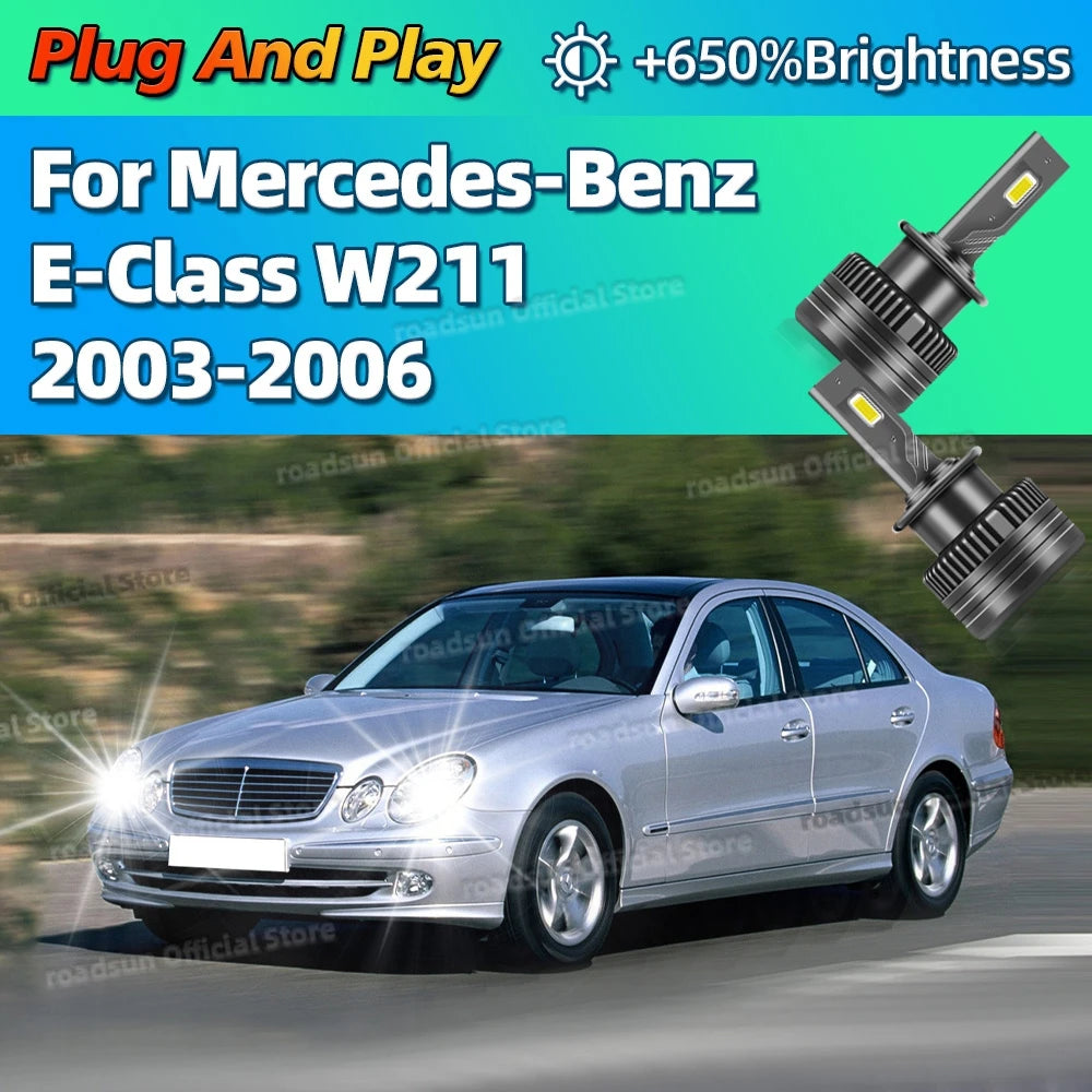LED Headlights 1:1 Car Lamp Xenon HID D2S Turbo Auto Bulbs For Mercedes Benz E Class W211