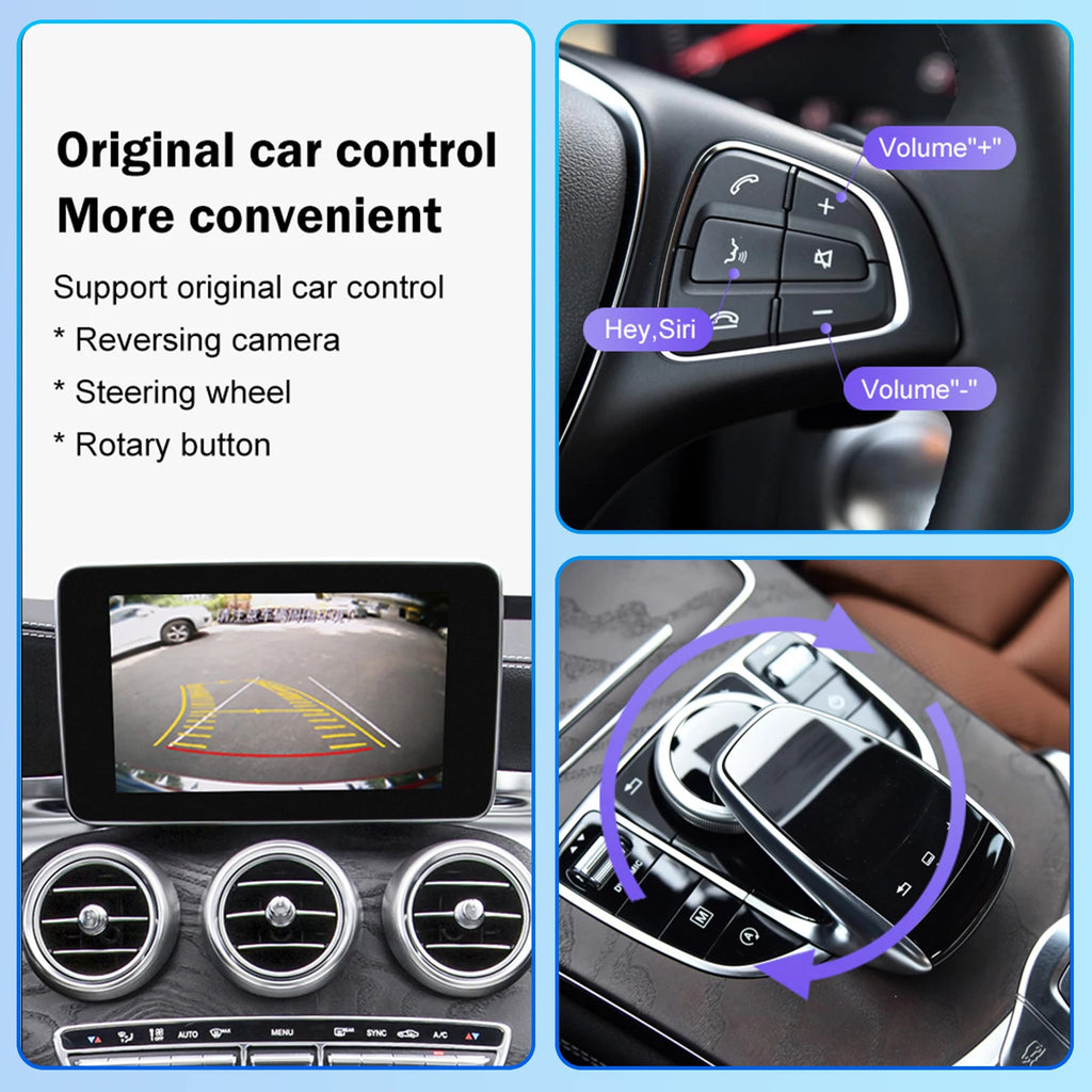 Wireless CarPlay For Mercedes Benz A CLA GLA W176 C-Class W205 GLC 2015-2018 with Android