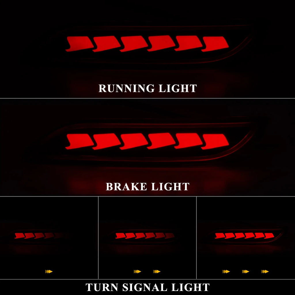 LED Bumper Reflector Lights For Toyota Camry 2018 2019 2020 2021 2022 2023 2025 Dynamic Tu | AUTOKITSHOP