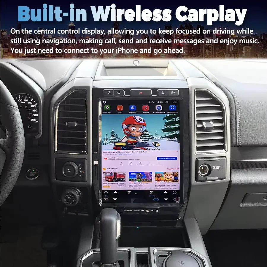 Car Radio 12.1" Car Radio Android 14 Big Screen For Ford F-150 F150 2015 - 2019 Multimedia | AUTOKITSHOP