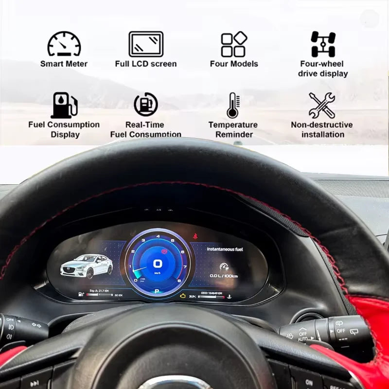 12.3 Inch For Mazda 3 Axela 2014 2015 2016 2017-2019 Car Digital Cluster LCD Dashboard Ins