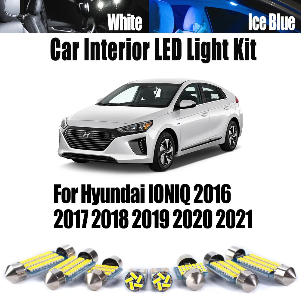 13-Piece LED Interior Light Kit for Hyundai IONIQ - Canbus Error-Free Bulbs | AUTOKITSHOP