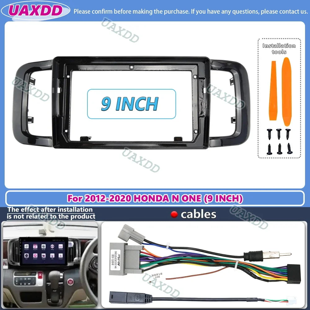 9 Inch Audio Frame Radio Fascia panel is suitable for 2012-2020 HONDA N ONE Install Facia