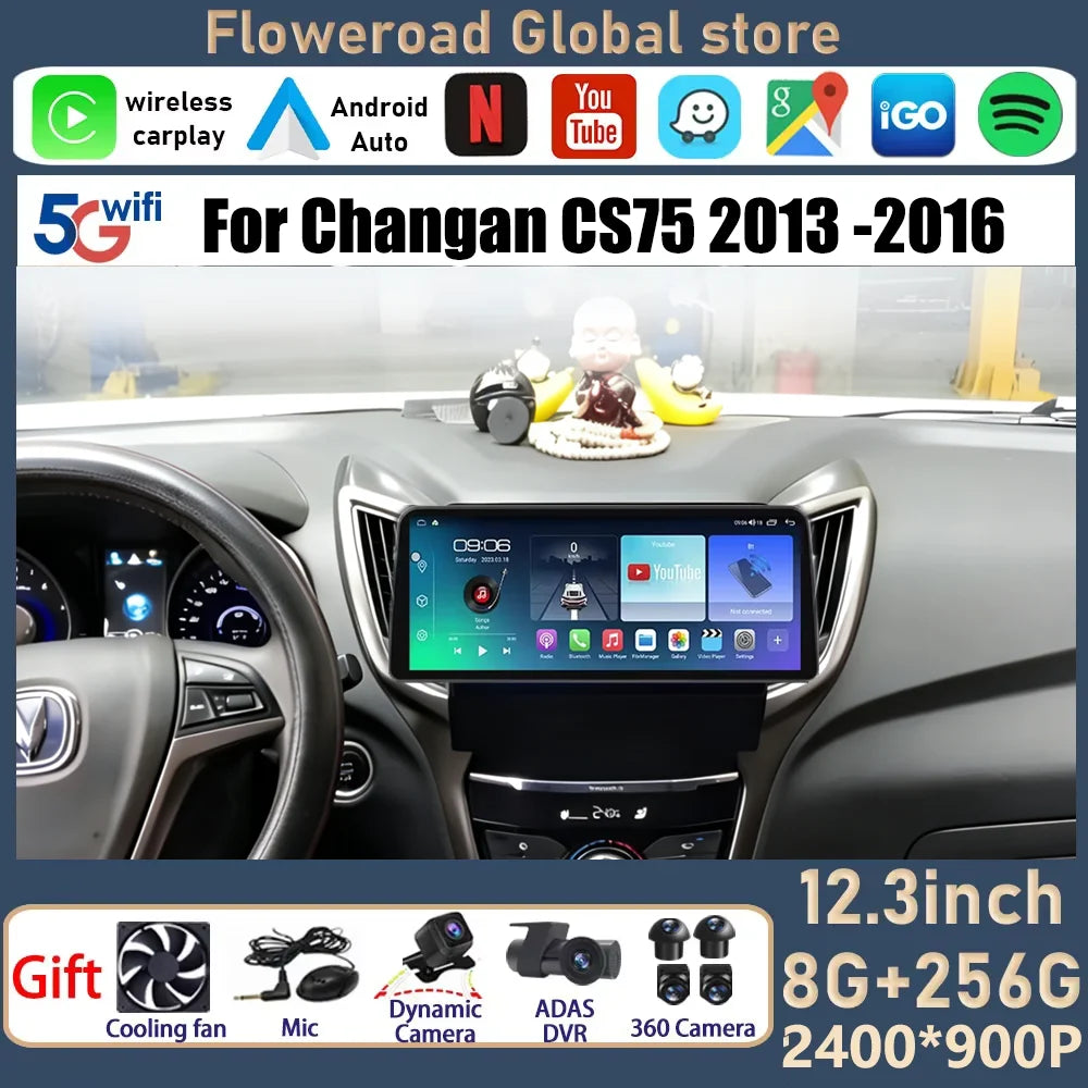 Android 15 For Changan CS75 2013 -2016 8G 256G Car Radio Car Multimedia Player GPS WIFI BT | AUTOKITSHOP