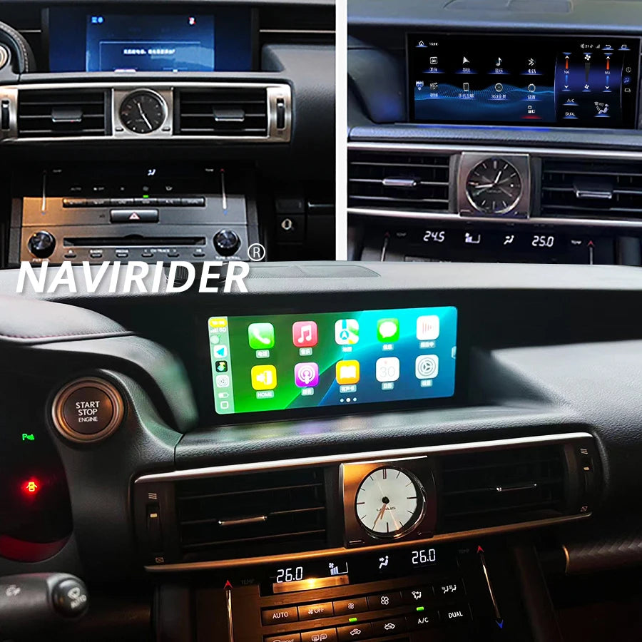 Screen For Lexus IS RC 200 250 200t 300h 2013-2020 Car Multimedia Player DSP Android 14 Ca
