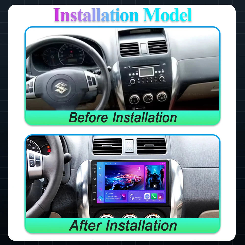Android 16 For Suzuki Sx4 2006-2013 Fiat Sedici 2005-2014 Multimedia Player Navigation Gps | AUTOKITSHOP