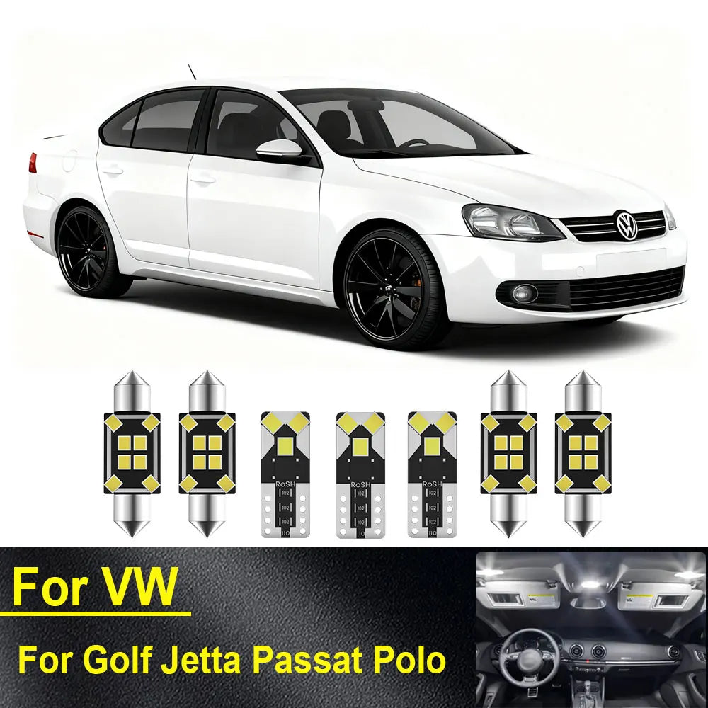 LED Interior Light Kit for VW Volkswagen Golf Jetta 3 4 5 6 7 MK4 MK5 MK6 MK7 Passat B5 B6 B7 CC Polo 6R 6C 9N Car LE...