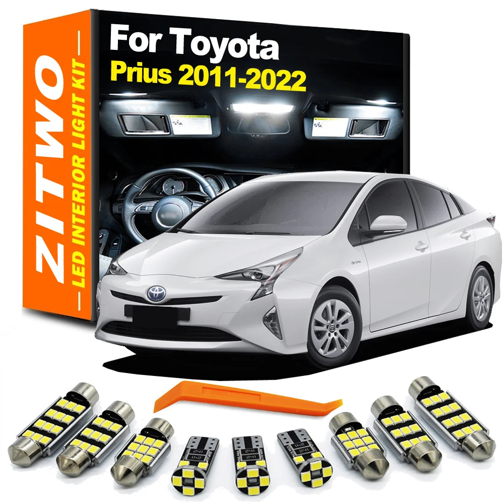 12Pcs Car Interior LED Bulb For Toyota Prius 2011- 2017 2018 2019 2020 2021 2022 for Toyota 2011-2017 - Canbus LED Car L
