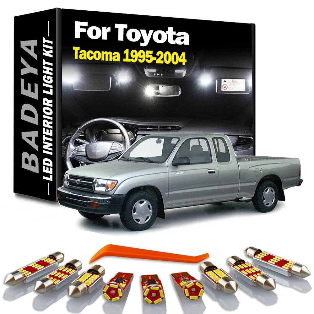 BADEYA 10Pcs Interior LED Dome Plate Map Light Car Bulbs Kit For Toyota Tacoma 1995- 2000