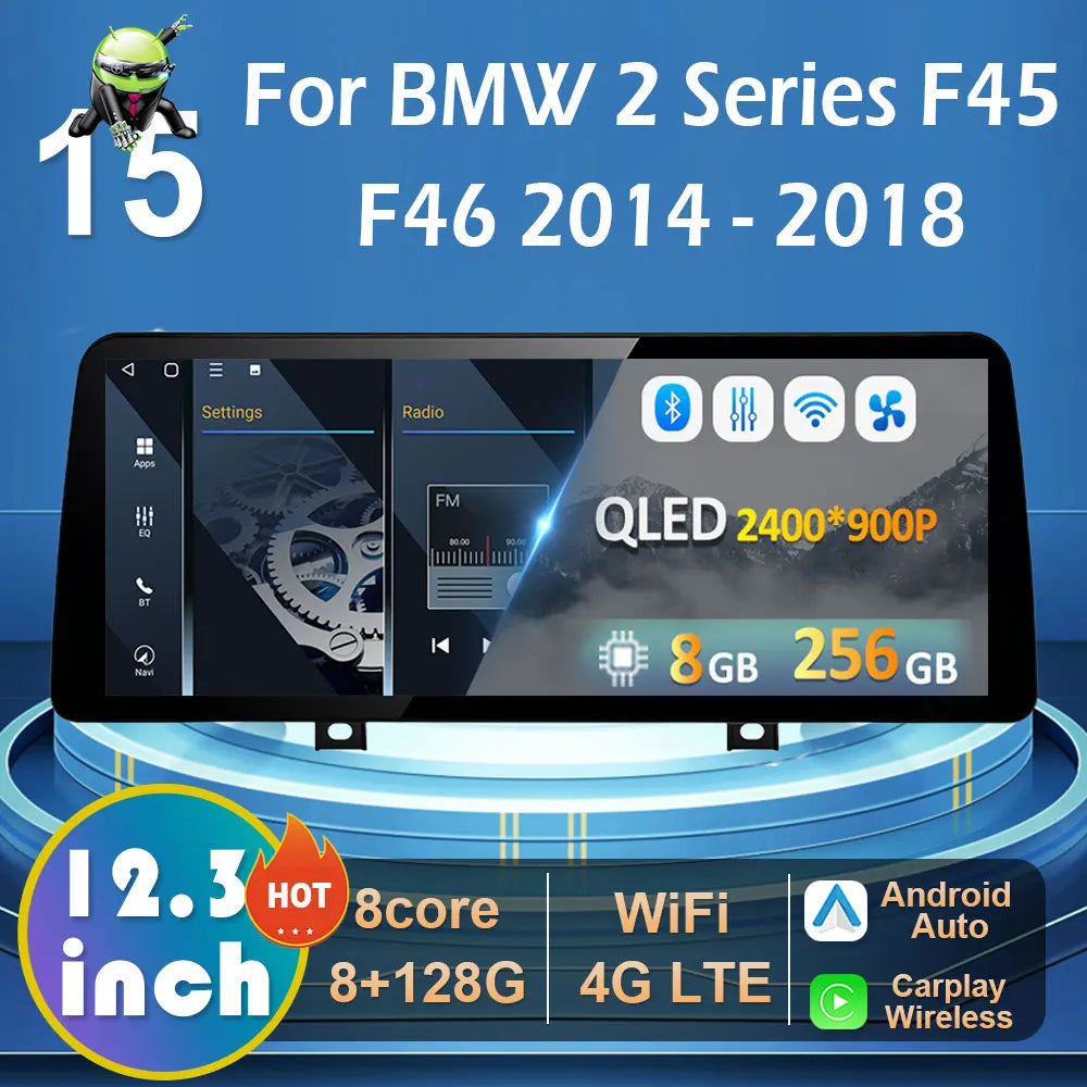 10.33 / 12.3'' for BMW 2 Series F45 F46 2014 2015 - 2018 Car Multimedia Video Player Carpl | AUTOKITSHOP