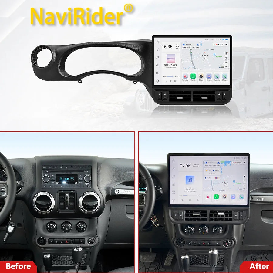 Multimedia Video Player For Jeep Wrangler 2011-2017 Android 16.8" Touch Screen Car Radio S | AUTOKITSHOP