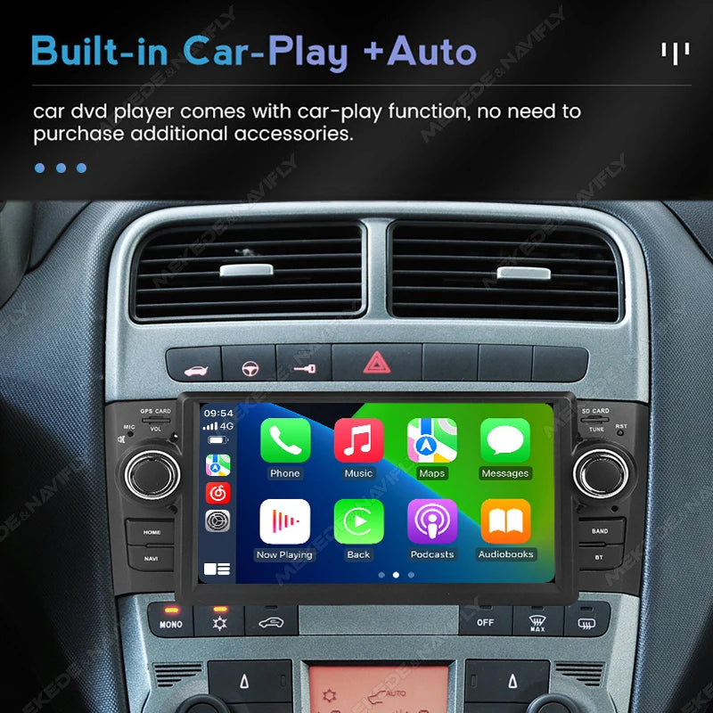 For Fiat Grande Punto Linea 2007-2012 Android 15 64G 2 Din Car Radio Carplay GPS Central M