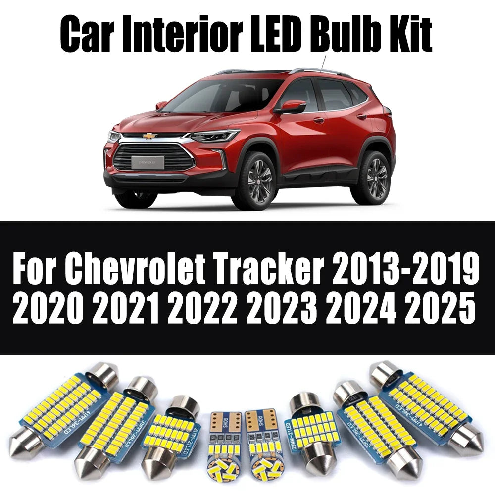 LED Interior Light Kit for Chevrolet Tracker 2013- 2021 - Canbus Dome Map Door Trunk Bulbs | AUTOKITSHOP