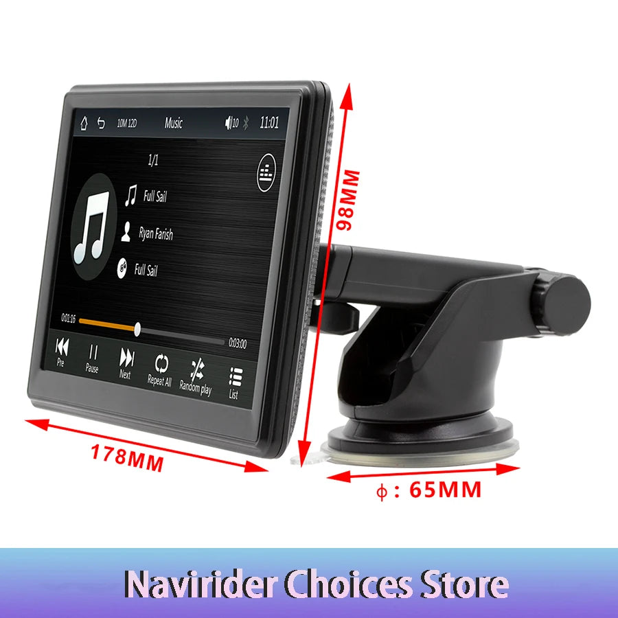 Car Radio WiFi GPS FM HD Bluetooth Multimedia Touch Screen Universal 7inch Auto Wireless C