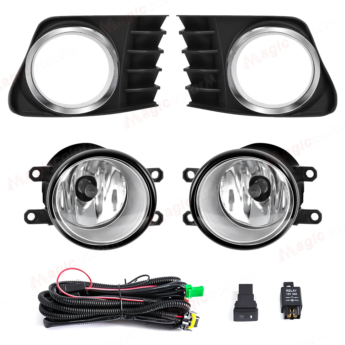 For Toyota Prius V 2011 2012 2013 2014 Car Fog Lamp Assembly Halogen Front Fog Light With  | AUTOKITSHOP
