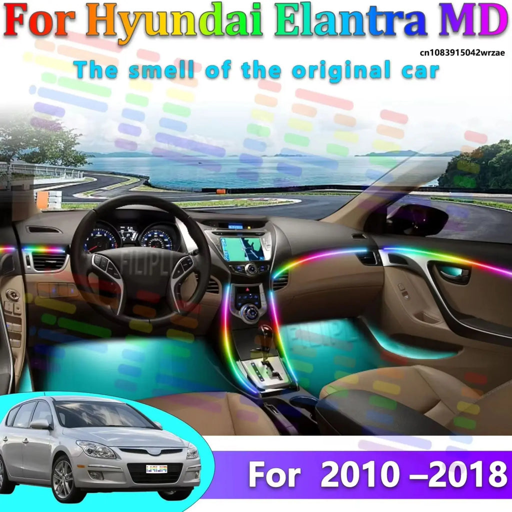 64 RGB - Neon Strip - for Hyundai - App Control - Car Interior Lighting | AUTOKITSHOP