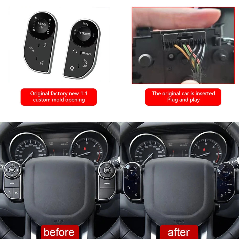Aftermarket Car Steering Wheel Buttons For Range Rover Vogue L405 Sport L494 For Land Rove