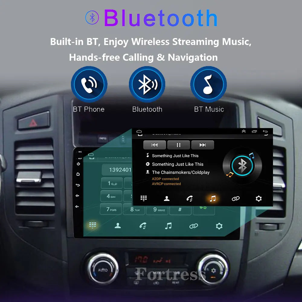 Android 16 For Mitsubishi Pajero 4 V80 V90 2006 - 2014 2K QLED Android Car Radio Multimedi