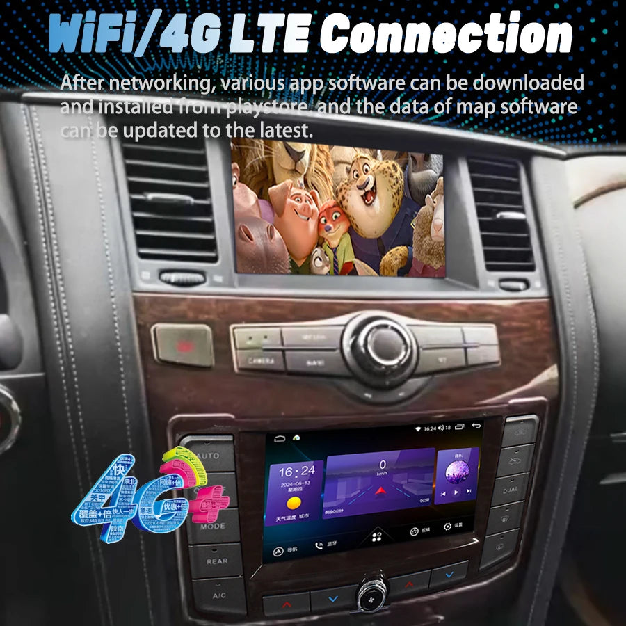 For Nissan Patrol Y62 2018-2020 Qx80 Qx56 Upgrade Dual Screen 256GB Android 14 Car Radio M | AUTOKITSHOP
