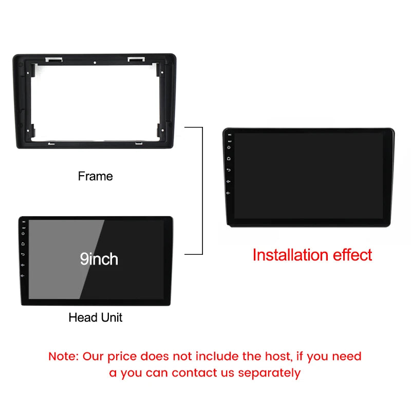 For Citroen Berlingo 2 B9 2008 - 2019 Car Radio 9 Inch Stereo Dashboard Panel Frame Power  | AUTOKITSHOP