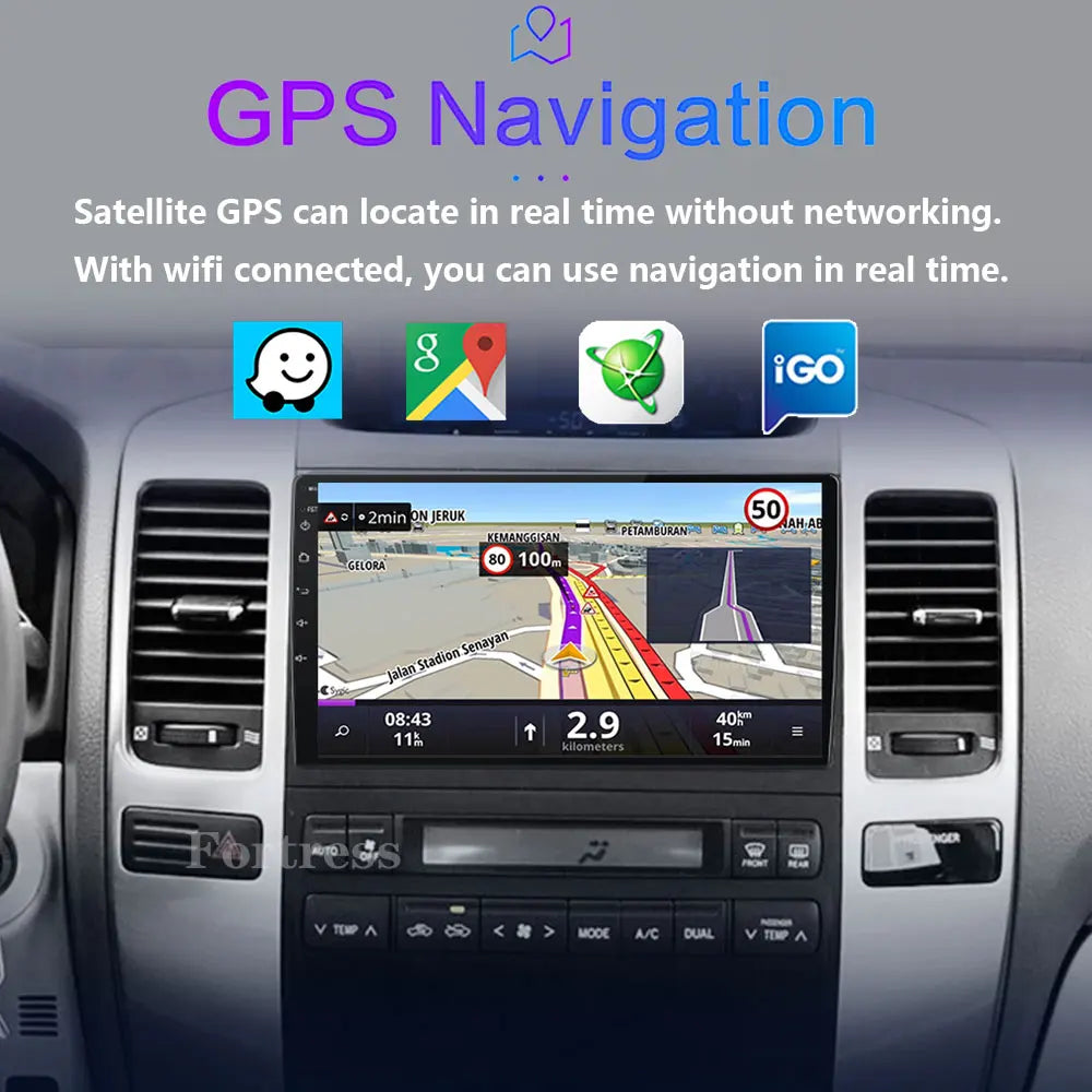 Android 16 Car Radio For Toyota Land Cruiser Prado 120 3 III For Lexus GX470 GX 470 J120 2