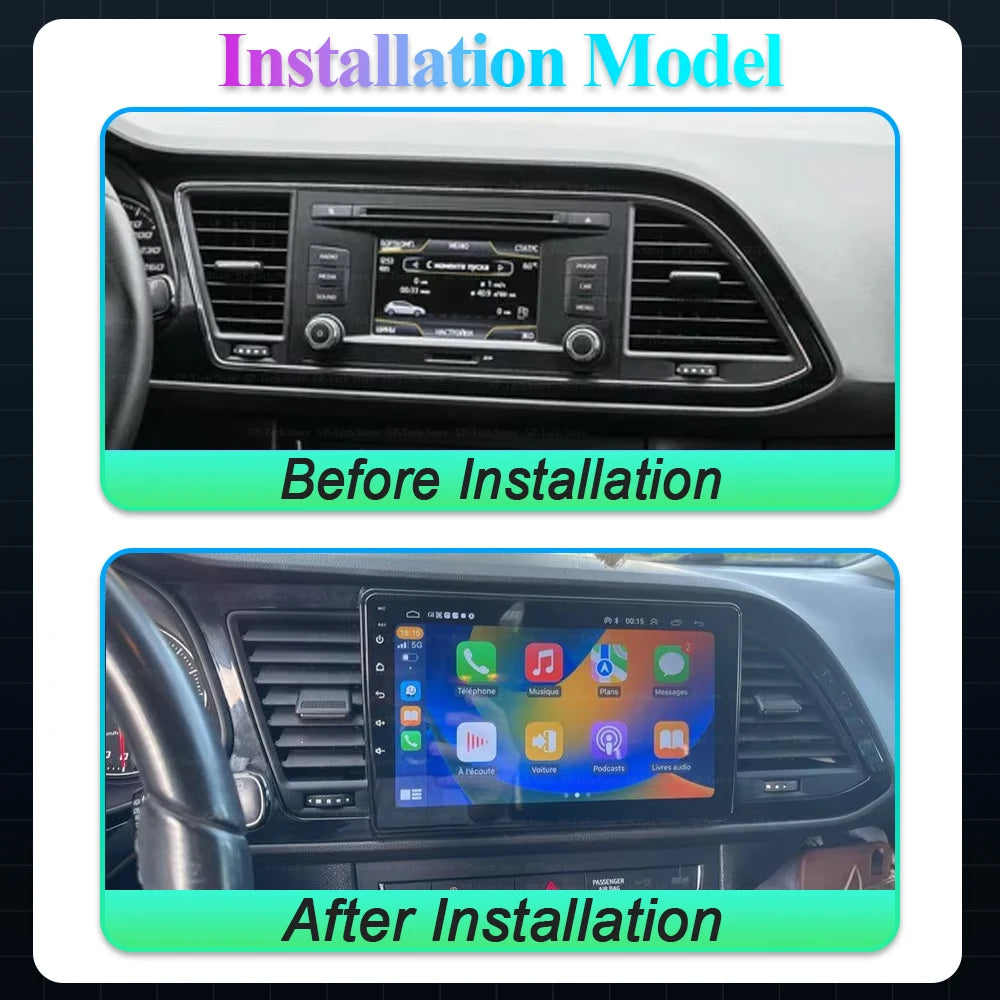 Car Radio Android 16 Carplay Auto For Seat Leon 3 2012 2013 2014 2015 - 2020 Gps Navigatio | AUTOKITSHOP