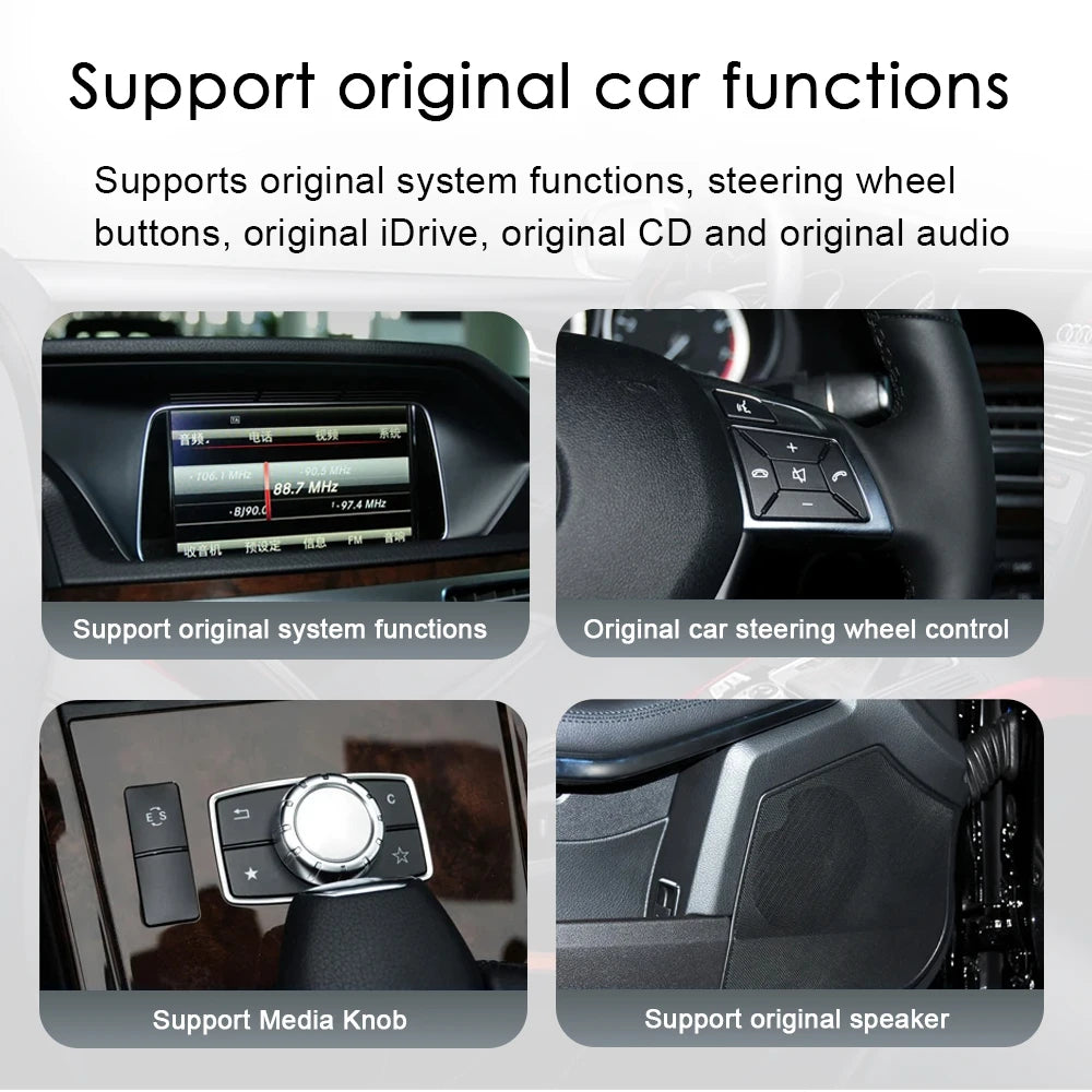 10.25inch Screen Android 14 For Mercedes Benz E Class Four Door W212 Car Multimedia Video