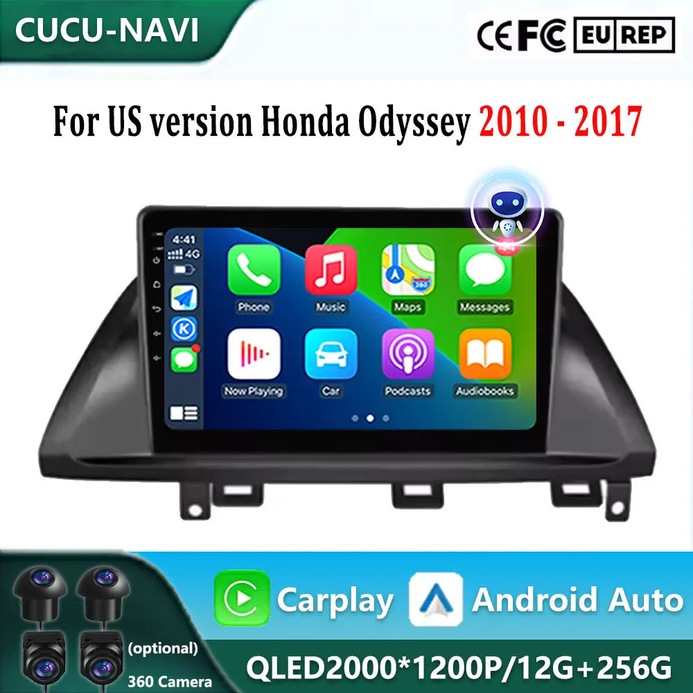 QLED Screen For US version Honda Odyssey 2010 - 2017 Radio Multimedia Video Player Stereo  | AUTOKITSHOP