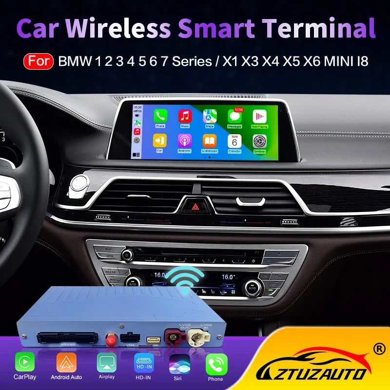 OEM Screen Upgrade Wireless CarPlay for BMW EVO 1 2 3 4 5 7 Series X1 X3 X4 X5 X6 MINI F56