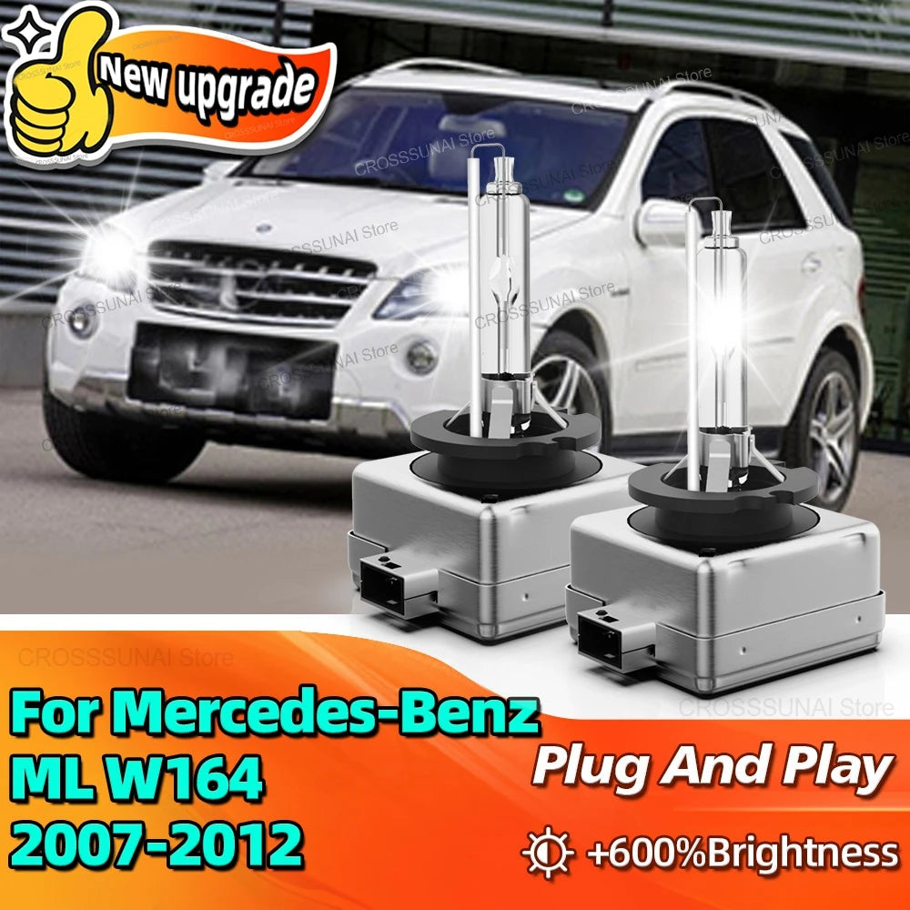6000K D1S Xenon Car Bulbs HID Headlight 10000LM Bright Auto Lamp For Mercedes-Benz ML W164