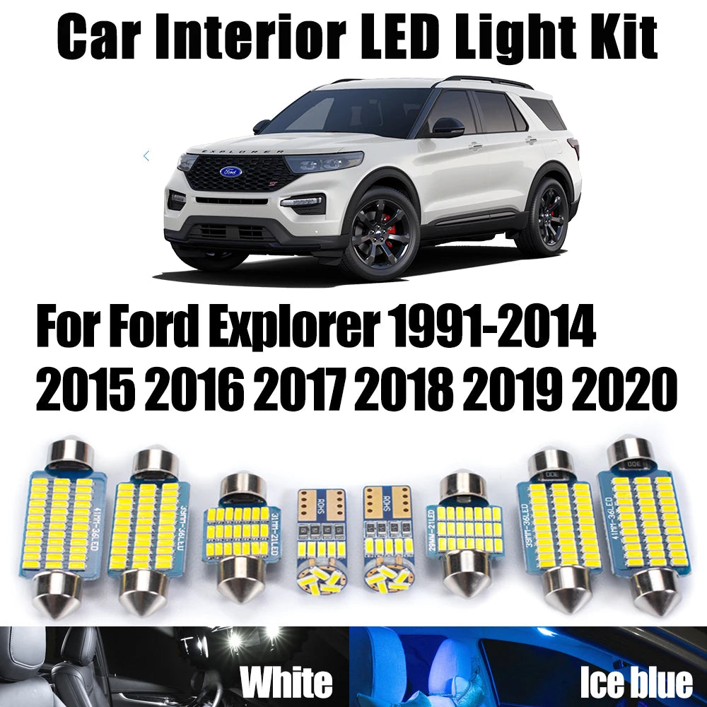 LED Interior Light Kit for Ford Explorer 1991-2013 - Canbus Dome Map Door Trunk Bulbs | AUTOKITSHOP