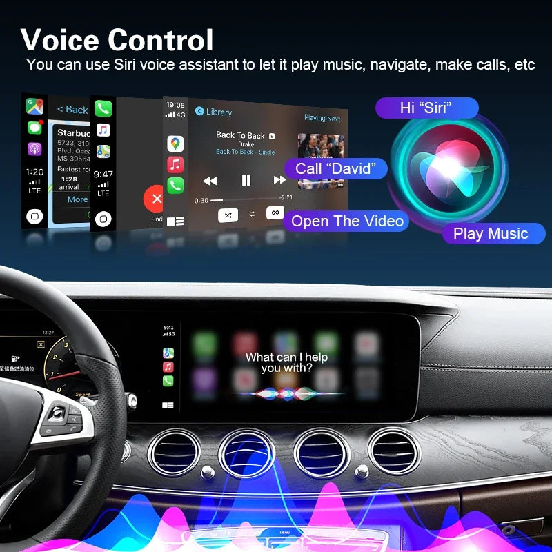 Wireless CarPlay for Mercedes Benz C/S Class W205 W222 2017-2019 with NTG5.5 Android Auto