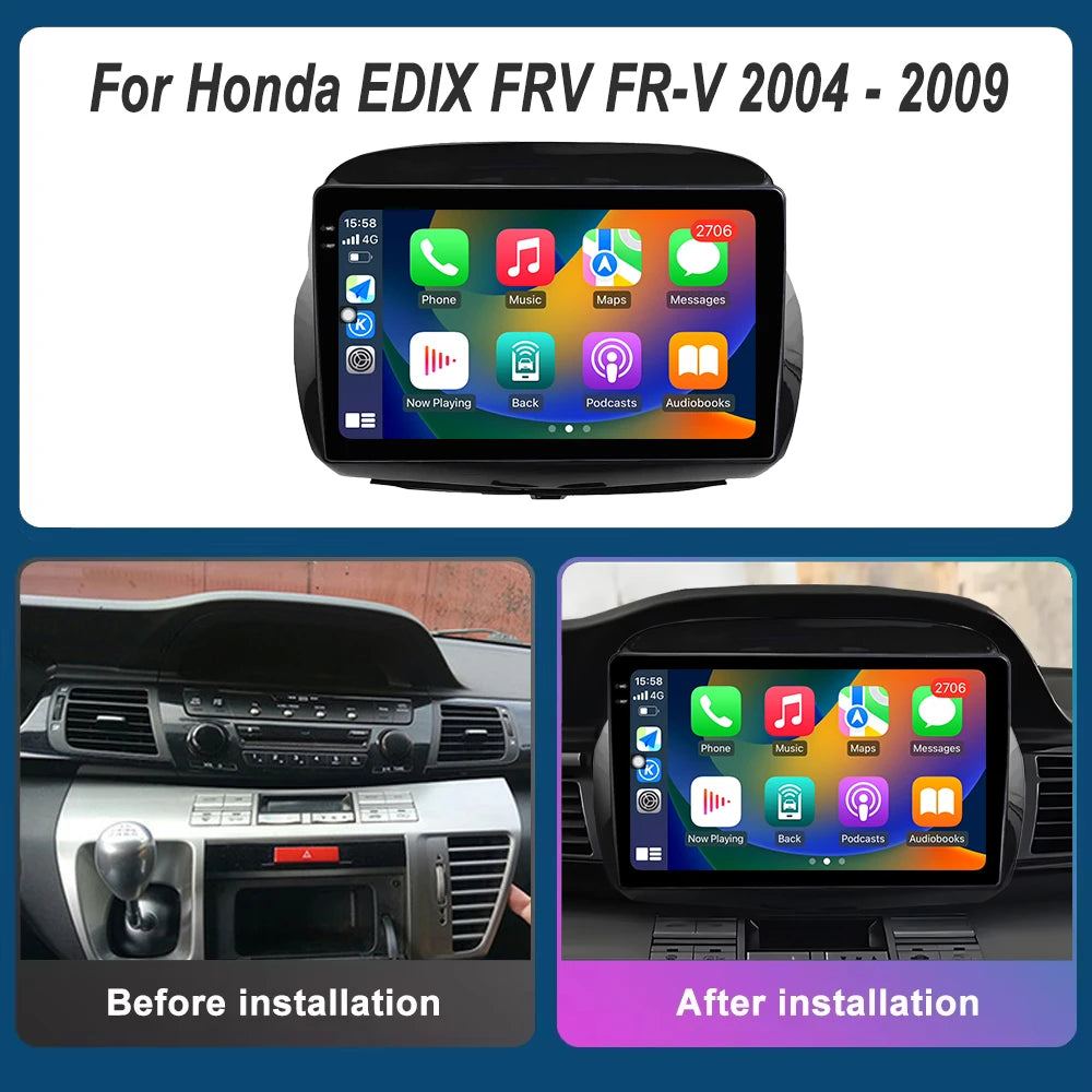 Android 14 for Honda EDIX FRV FR-V 2004 - 2009 Touch Screen Car Video Multimedia Video Pla