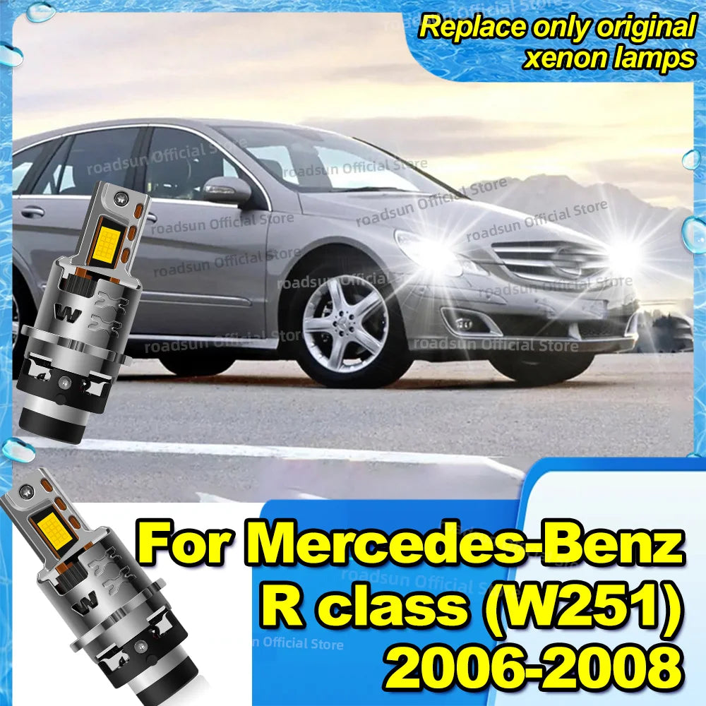 50000LM Headlight LED Canbus Lamps 1:1 Xenon HID Car Lights 6000K For Mercedes-Benz R clas