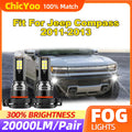 Fit For Jeep Compass 2011 2012 2013 60W CSP Chips H8 H9 H11 LED Fog Lights 20000LM Fog Lam