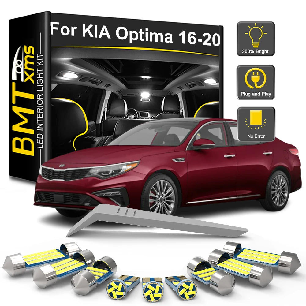 12-Piece LED Interior Light Kit for KIA Optima K5 - Canbus Error-Free Bulbs | AUTOKITSHOP