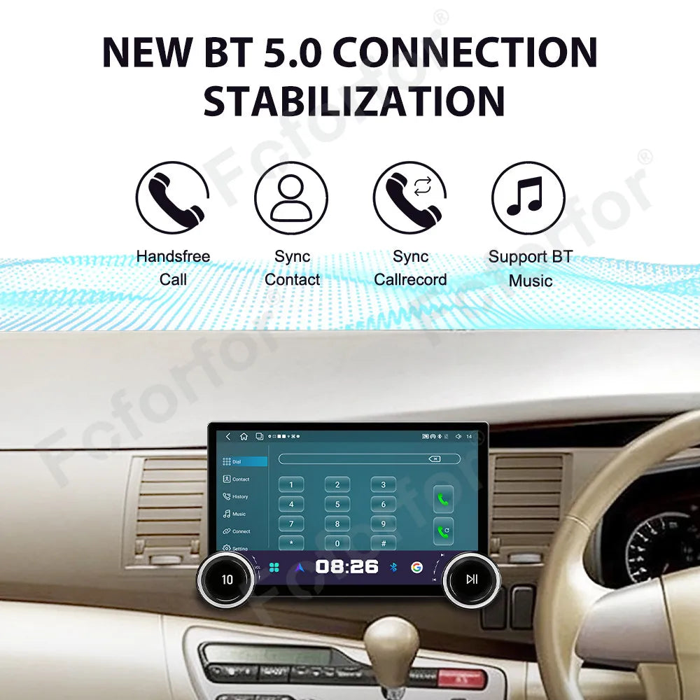 Premium HD Touch Screen 11.5 Inch Android 15 Car Stereo Wireless CarPlay GPS Navigation Mu