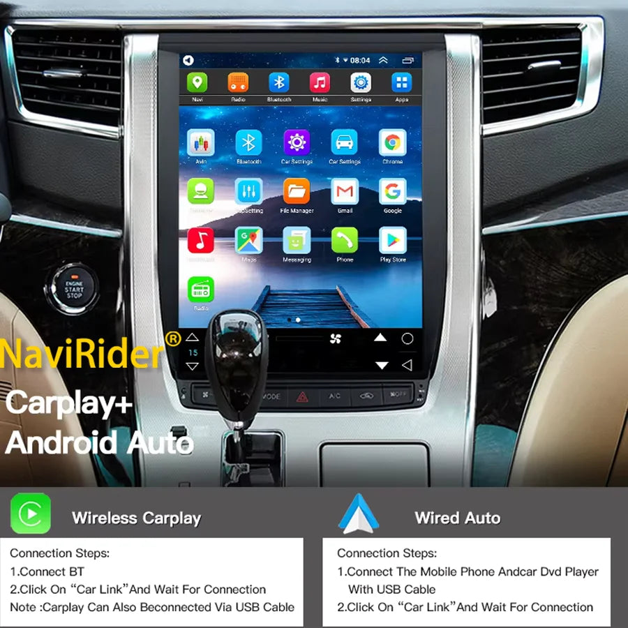 256GB 12.1" Screen Car Radio For Toyota VELLFIRE Alphard 20 H20 2008 - 2014 GPS Navigation | AUTOKITSHOP